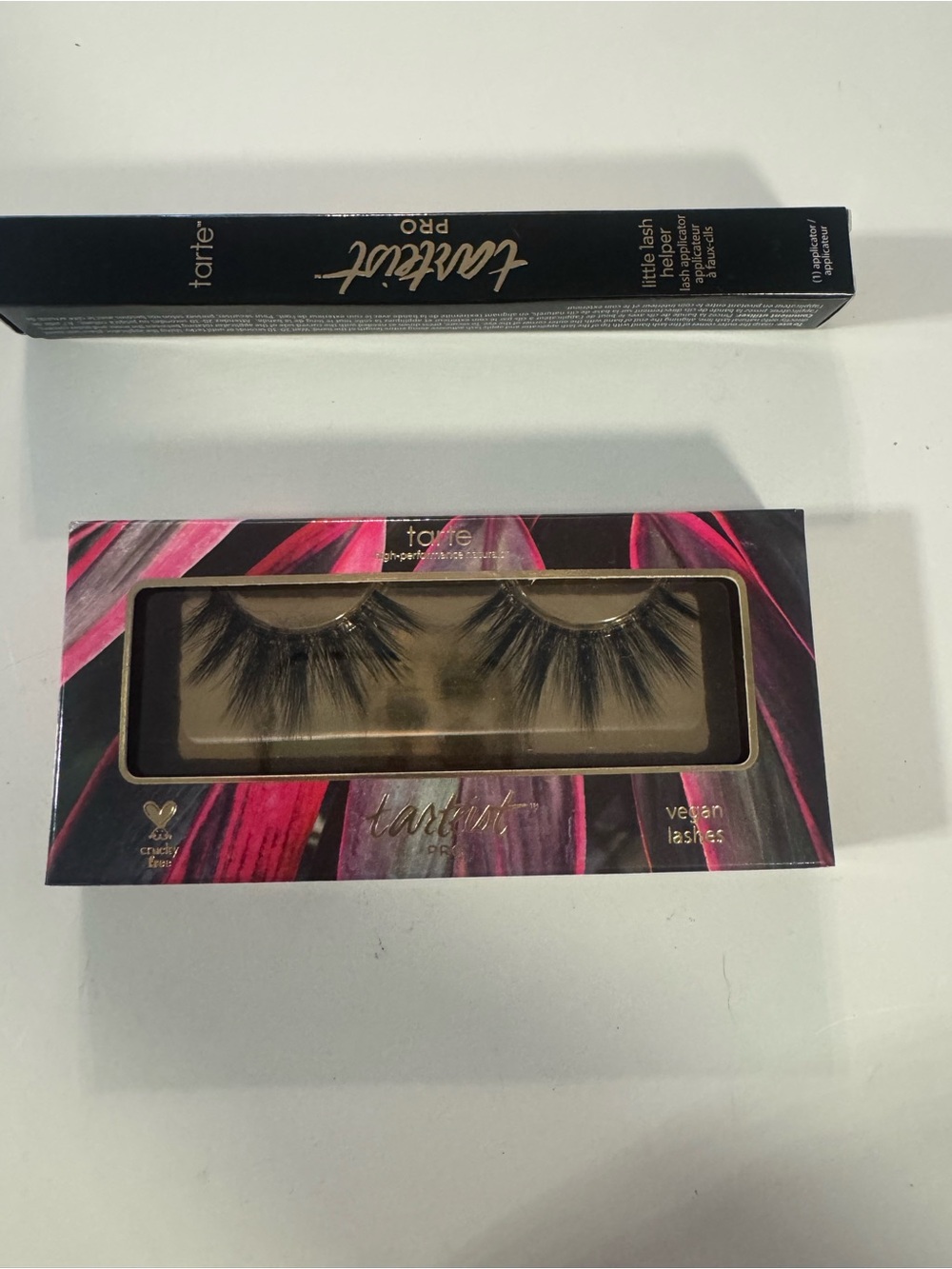 tarte Sassy Dramatic Vegan False Lashes and applicator little lash helper- Black